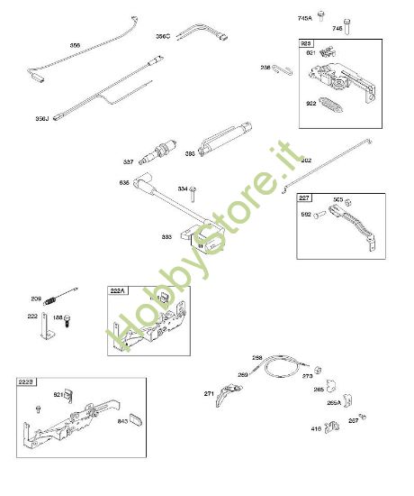 B - Armatura, elementi di comando, impianto elettrico, molla regolatore, candela di accensione B&S - 10 €¦ 103M02-0061-H1 brand Stihl